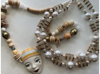 Collection Of Two Extra Large Statement Necklaces