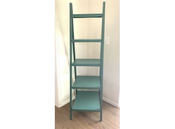Teal Tiered Ladder 5 Step Shelving Unit