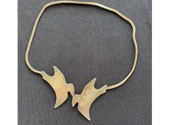 Signed Sterling Silver Collar Necklace