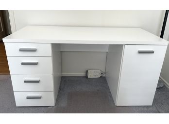 Scandinavian Designs Modern White Office Desk With Tons Of Storage