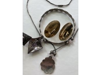 Collection Of Mostly Sterling Silver Jewelry Pieces
