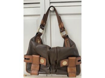 Brown And Tan Michael Kors Leather Handbag