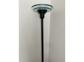 Torchiere Standing Lamp With Stacked Glass Shade