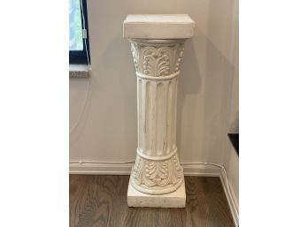 Neoclassical Style Plaster Pedestal Display Or Plant Stand