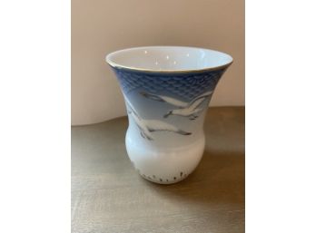B & G Copenhagen Porcelain Decorative Vase With Seagull Design