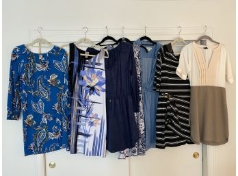 Collection Of Seven Ladies Designer Dresses Including Ann Taylor & Chicos
