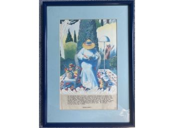 Wonderful Framed Print Of Woman Reading In Outdoor Setting