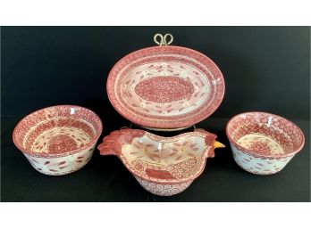 Pink Temp-Tations Nesting Dishes And Shaped As A Chicken