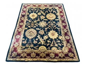 Jaipur Collection Wool Area Rug Black, Red & Gold