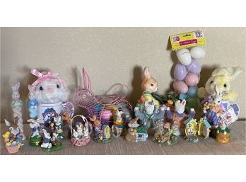Large Collection Of Easter Decor Including Coffee Mugs, Plastic Easter Eggs, And More!