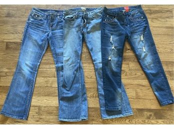 3 Piece Collection Of Size 2 Denim Jeans