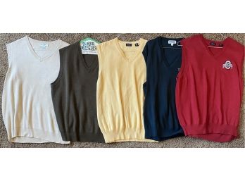 5 Piece Collection Of Mens Sweater Vests Sizes L-XL