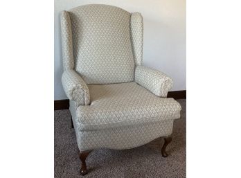 Beige Upholstered Chair W/ Wooden Legs
