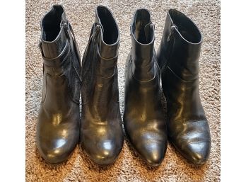 2 Piece Collection Of Size 10 Black Boots