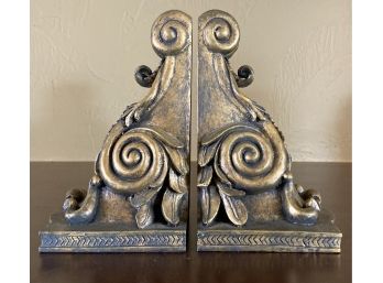 Vintage Gold-toned Bookends