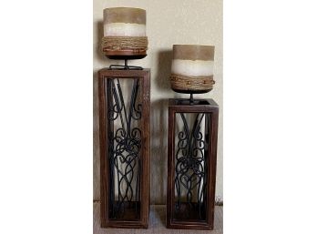 (2) Matching Decorative Candle Holders