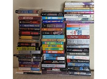 Giant Collection Of Paper Back Books Including SeaBiscuit, Lots By Janet Evanoviach, Mary Higgins Clark  More