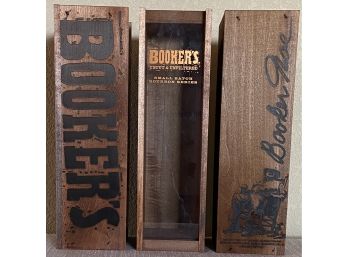 Small Grouping Of Bookers Bourdon Wooden Boxes
