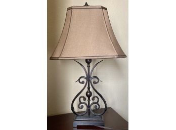 Classic Metal Lamp W/ Leaf Design