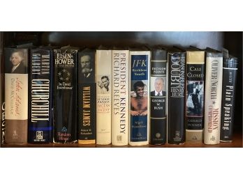 Assorted Lot Of Books Incl. Churchill, JFK, George W. Bush, William James, & More