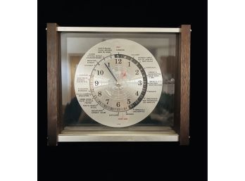 Verichron Vintage Marine Services Unllimited Multi Country Time Zone Clock