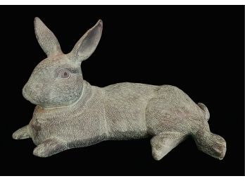 Reclining Resin Bunny Figurine