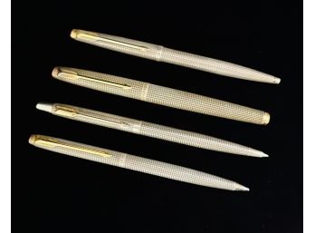 4 Vintage Sterling Silver Parker PenPencils
