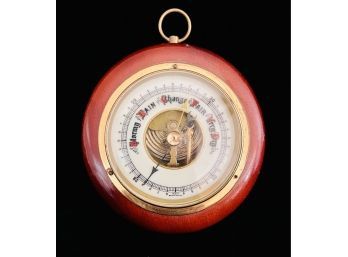 Vintage Vega Weather Barometer Mahogany Made In West Germany
