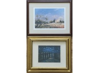 2 Piece Collection Of Framed Impressionist Art