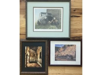 3 Piece Collection Of Framed Rustic Hardware Scene Art Prints