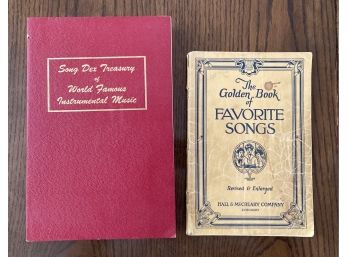 Song Books Incl. The Golden Book Of Favorite Songs & Song Dex Treasury Of World Famous Instrumental Music