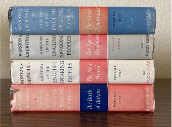 Assorted Group Of Winston S. Churchill A History Of The English Speaking Peoples Volumes 1-4