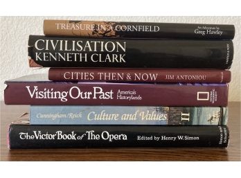 Assorted Lot Of Books Incl. Cities Then & Now, Visiting Our Past, Culture & Values, & More