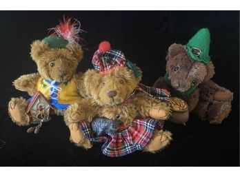3 International Stuffed Bears