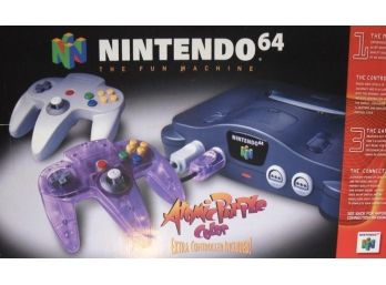 Vintage Nintendo 64 Game Console Incl. 3 Game Controllers & Triple Play 2000 Game