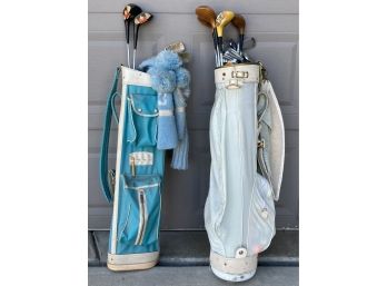 Pair Of Golf Bags Incl. Clubs