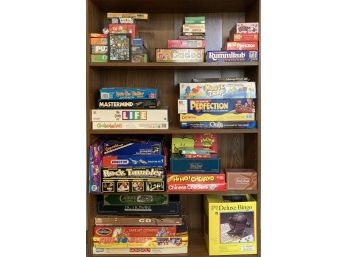 Assorted Group Of Vintage Games Incl. The Game Of Life, Chinese Checkers, Monopoly, & More