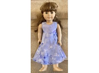 Brunette American Girl Doll W/ Purple Dress