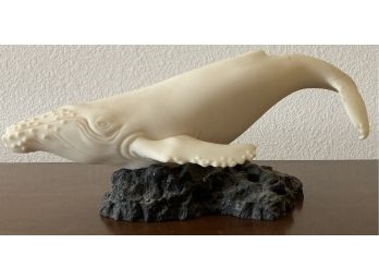 Hand Crafted Coralei Cultured Coral Whale Sculpture