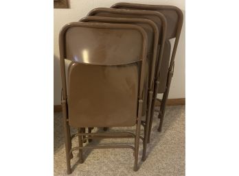 4 Foldable Metal Chairs