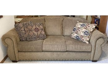 Casual Traditional Canvas Tan Sofa Bed