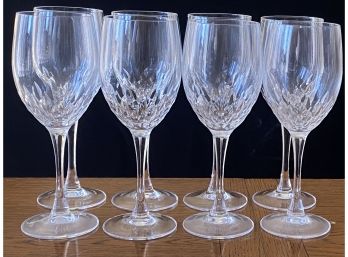 8 Crystal Glass Wine Glasses