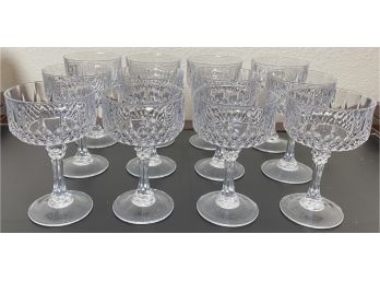 Lot Of 12 Cristal D'arques Wine Glasses