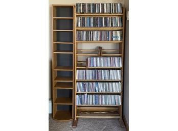 Huge CollectIon Of CD'S Including Wooden Racks.