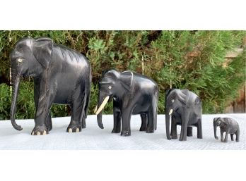 4 Elephant Figurines