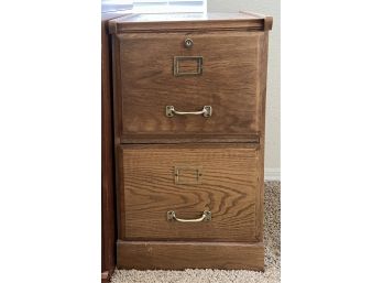 2 Drawer Wooden Filing Cabinet