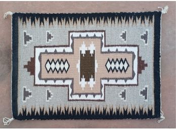 Woven Navajo Print Polyester & Wool Rug