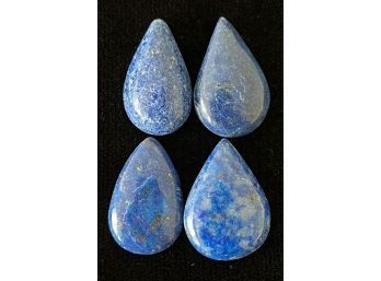 4 Small Tear Drop Lapis Lazuli Gemstones 38.70 Ct