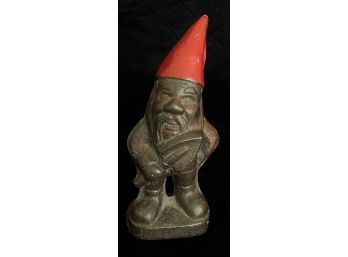 Cast Iron Garden Gnome Sculpture