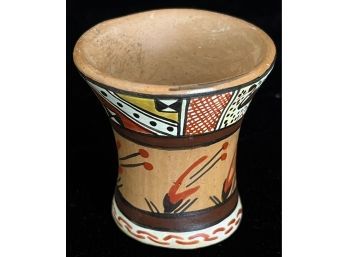 Small Hand Made Peruvian Stoneware Vase